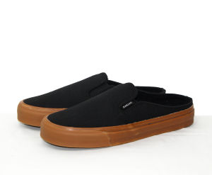 Raigar Sepatu sandal slop Bustong Pria Wanita Kanvas Hitam Tebal karet Gum Anti Licin Termurah