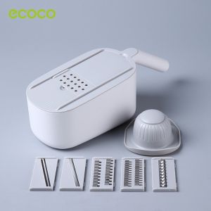 Multifunctional Vegetable Slicer & Shredder – 6-in-1 Kitchen Cutter Potato Lemon Carrot & Fruit Slicing Tool with Container