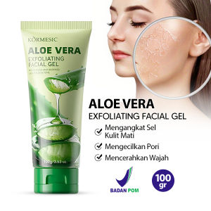 [BPOM] Kormesic Aloe Vera Exfoliating Gel 100g – Angkat Sel Kulit Mati Cerahkan & Haluskan Wajah