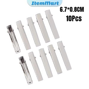 ItemMart 10Pcs Fashion Ladies Hair Clip Hair Accessories Duckbill Clip Alligator Clips Black/Silver Hairclips