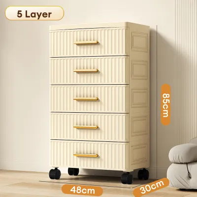 THE Plastic Drawer Storage Cabinet Multi-Layer Stackable Drawer Cabinet Japanese Bedside Table Bedroom Wardrobe