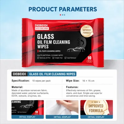 Car Windshield Oil Film Remover Wipes Glass Cleaner No Rinse Stain Removal AutoCare MY Pembersih Cermin Kereta