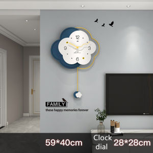 Minimalist Nordic Series Art Swing Wall Clock Hot Sale Home Living Room Simple and Fashion Mute Creative Vintage Clock Decorations