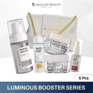 MS GLOW Paket Luminous Booster | Mengurangi Masalah Bintik Hitam + Flek Hitam + Bekas Jerawat dan Bopeng | MS GLOW Paket Luminous Ori Lengkap