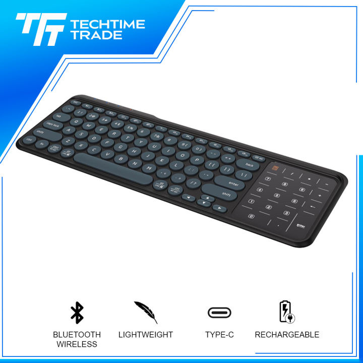 Gigaware KS003 Bluetooth 3-Channels Wireless Keyboard with Touch Screen Numpad