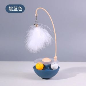Cat Toys Not Fall Down Pet Ball Removable Teasing Stick Feather Scratching Ball Mint Pet Supplies cat toys interactive