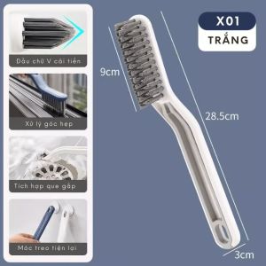 Chổi cọ nhà vệ sinh FEEKA thiết kế thông minh chống cộm tay tích hợp kẹp gắp chổi chà sàn phòng tắm và toilet