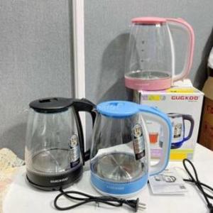 Ấm Siêu Tốc Thủy Tinh Cao Cấp 2L CUCKOO - Bình Đun Nước Siêu Tốc Thủy Tinh Có Đèn Led Bình Siêu Tốc Tự Ngắt - VinhBuiCase
