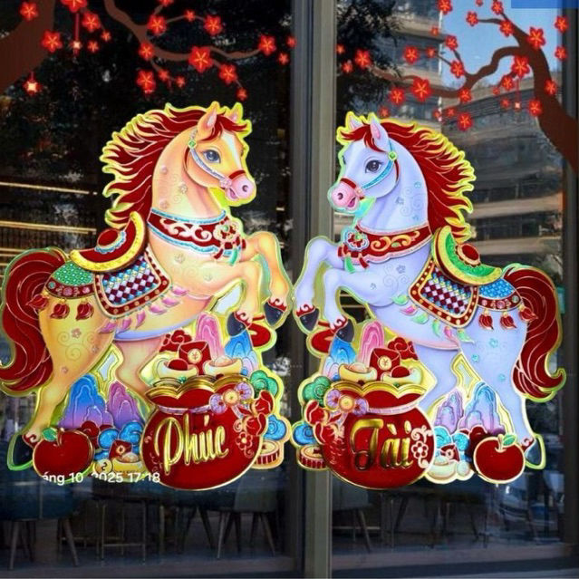 [ tổng kho sỉ ] [ tặng keo ] Miếng Dán Decal Trang Trí Tết 2026 Loại ...