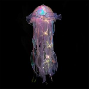Theme Party Decor LED Glowing Jellyfish Lantern Under the Sea Colorful Jellyfish Lamp Ocean Theme Party Decorations