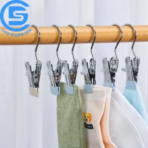 (Mua 10 tặng 1) Móc kẹp đơn treo quần áo đa năng Móc phơi tất đồ lót tiện lợi chất liệu thép có bọc cao su chống gỉ G479-Mockepdon