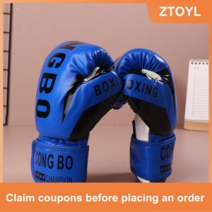 【ZTOYL】 ถุงมือซ้อมต่อยมวยสำหรับเด็ก6ออนซ์ ถุงมือหนัง PU ระบายอากาศได้ดีสำหรับเด็กถุงมือฝึกคาราเต้มวยไทย