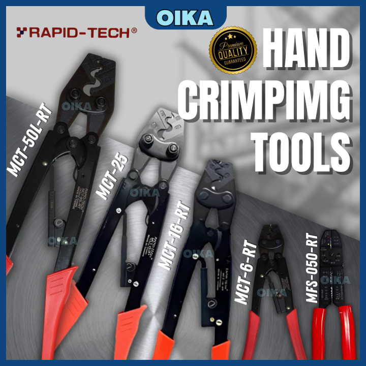 [HIGH QUALITY] RAPID-TECH Hand Crimping Tools MCT Series 1.25mm–25mm ...