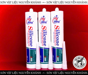 Keo Silicone ABU A500 300ml Trung Tính Oxime Dán Kính Trám Khe Nhôm Kính Chống Thấm Bịt Kín Khe Hở