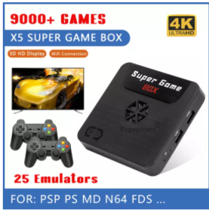 X5 Retro Game Console Player 3D HD TV Video Game Consoles WiFi Super Game Box 64GB For PS1/PSP/N64/DC With 9000+ Games
