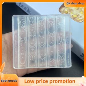 ✨QK shop✨ 3D Butterfly Flower Silicone Nail Mold Sweet Bow Bead Chain Transparent Nails Templates DIY Nail Art Decor Manicure Design Tools
