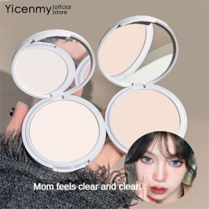 Yicenmy ผงแป้งสีขาวขนาดใหญ่กันน้ำมันควบคุมความมันได้นานแป้งฝุ่นแป้งทาหน้าเนื้อด้าน