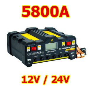 VigorPow 5800A Car Battery Charger 12V/24V Heavy Duty Automatic Intelligent Pulse Repair for Cars Motorcycle Lead Acid Battery Universal Fast Charger