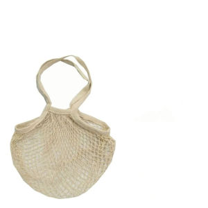 2Pcs/Set Organic Cotton Mesh Shopping Bag Muslin Net Bag with Drawstring Reusable Shopping Tote Food Storage Grocery Shoulder Bag