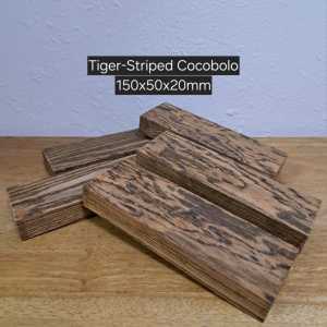 Tiger-striped Cocobolo DIY Wood Carving 150x50x20mm DIY Handle Scale Figurines Whittle Whittling Wood Blank Turning