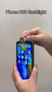 Loại C điện thoại đính kèm đèn pin 280Lm cao lumensly ngoài trời đầu khò đèn pin bỏ túi Keychain Cắm Trại Câu Cá Công cụ