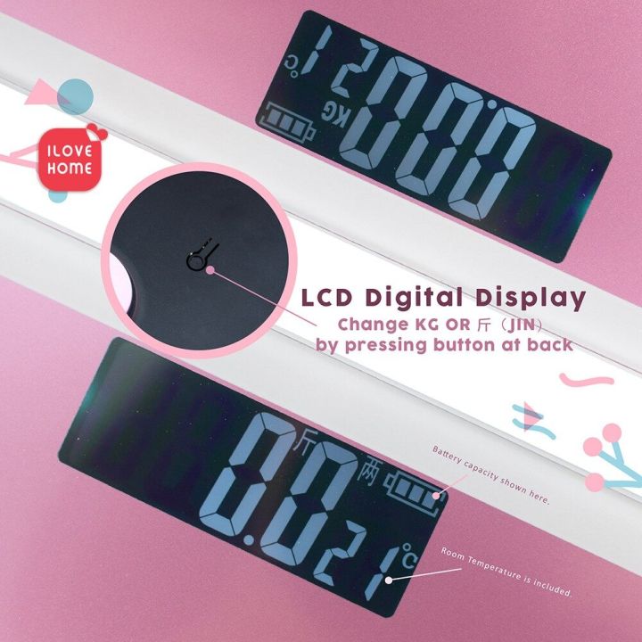 HOMEKARE%20%5BFREE%20BATTERY%5D%2026cm%20Digital%20Body%20Weight%20Bathroom%20Scale%20LCD%20Display%20Smart%20Weight%20With%20Temperature%20Function%20Health%20Weighting%20Floor%20-%20Image%207