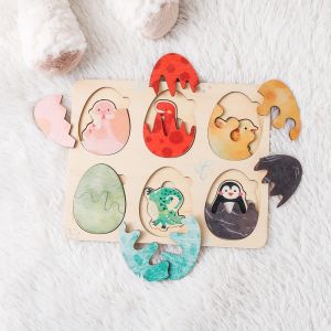 Montessori Toys Wooden Animal Baby Montessori Puzzles Toys Geometry Puzzle Toys Board Matching Games Educational Learning Toys2026