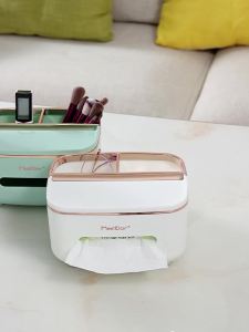 现代多功能抽纸纸巾盒客厅桌面茶几高档轻奢遥控器收纳盒创意简约Kotak tuala kertas pelbagai fungsi moden desktop ruang tamu meja kopi mewah cahaya mewah kotak penyimpanan kawalan jauh kreatif dan ringkas
