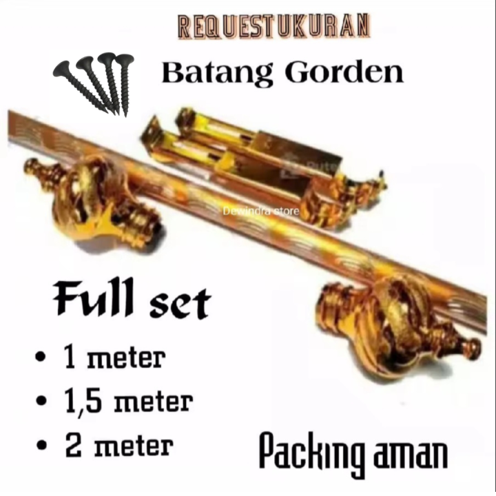 BATANG GAGANG GORDEN / HORDENG 1 METER 1,5 METER 2 METER FULL SET