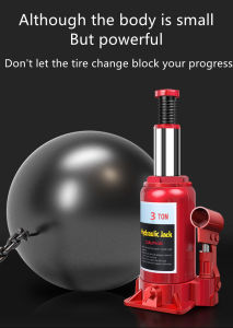 Extra Heavy Duty Bottle Type Hydraulic Jack 3 tons Hydraulic High Quality Jack 3 Ton (Red)