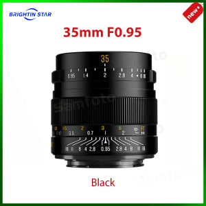 Brightin Star 35มม. F0.95รูรับแสงขนาดใหญ่ APS-C โฟกัสแบบแมนนวลเลนส์สำหรับ Sony กล้องไร้กระจก E Nikon Z Fuji X สำหรับ EF-M Canon RF