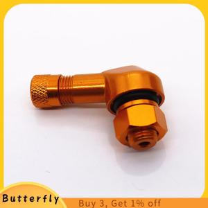 Butterfly 1Pcs Motorcycle Valve Stems Rim 90 Degree Angle Aluminum Alloy Valve Wheel Tire Tubeless Valve Caps For Rim Wheel Parts