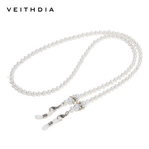 Veithdia Retro Ngọc Trai Dây dây đeo kính Với ngọc trai nhân tạo Trang Trí Thời Trang Handmade Threading Dây Cho Kính