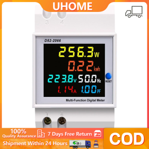 6IN1 din rail AC monitor 110V 220V Voltage Current Power Factor Active KWH Electric energy Frequency