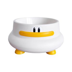 OUTOPEN Anti-choke Cat Slow-Feeding Bowl 2 in 1 Anti-Slip Pet Drinking Bowl Cute Cartoon High Foot Bowl Feeding Drinking