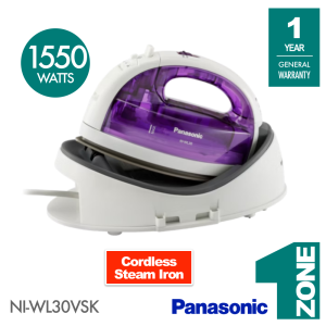 Panasonic 1550w Cordless Multi- Direction Soleplate Steam Iron - Model: NI-WL30VSK