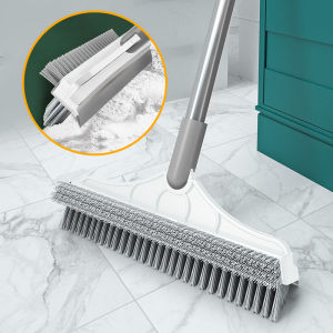 [SG Ready Stock] 3 in 1 Floor Brush Long Handle Bathroom Squeegee Brush with 180 Degree Swivel Head Window Cleaner Wiper Toilet Dust Mop Toilet floor joint brush scraper broom