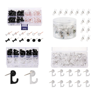 Đinh rệp Móc 50/60/80/160Pcs Trang Trí đinh bấm Móc đinh rệp S Móc đinh rệp Với Rõ Ràng Clip Cho ghim tài liệu hình nút chai