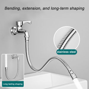 【Local Shipping】Stainless Steel Universal Faucet Extender 360° Rotation Kitchen Anti-Splash Head Nozzle Aerator Bendable Sink Extension Hose