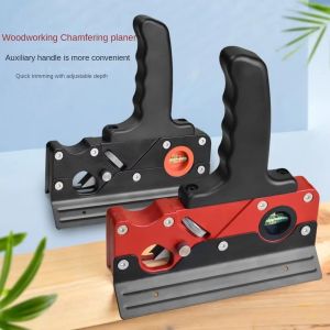 KJ57K 45 Degree Bevel Chamfering Planer with Auxiliary Locator and Handle Trimming Woodworking Edge Corner Plane Manual Quick Edge Planing Woodworking Hand Planer Trimming Planer