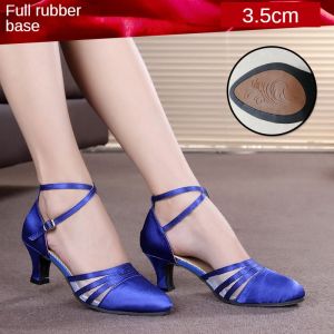 Qsuccua Brand Ballroom Tango Girls Women Modern Latin Rubber Sole Dance Shoes