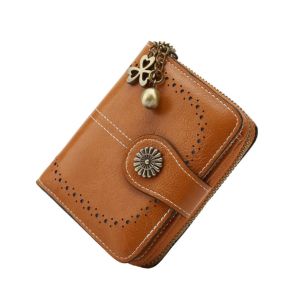 DOMPET LIPAT WANITA BRANDED CANTIK SIMPLE COKELAT KULIT NARIA WA981B7 RESLETING PREMIUM AESTHETIC