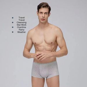 Mens Underwear Soft Touch Elasticity Travel Panties Antibacterial Cotton Durable Protection