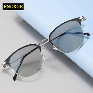 FNCXGE đổi màu khi ra nắng Cận thị mắt kính nữ nam trang Cổ Điển chống ánh sáng xanh Chống Bức Xạ kính thời có độ -0.5~-6.0