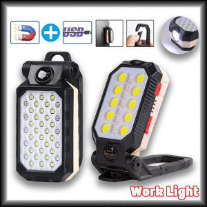 Portable Waterproof Magnetic Emergency Light USB Repair Lights Torchlight COB Light LED Flashlight Work Light