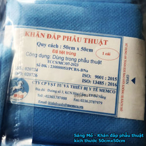 Khăn đắp phẫu thuật - săng mổ phẫu thuật 50*50cm memco
