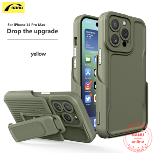 Nanu for Apple Iphone 15 ProMax 14 Plus Explorers Clip Shell Back Clip Shell Drop-proof Phone Case Iphone 13 Pro 12 11 Drop-proof Stand Phone Cover