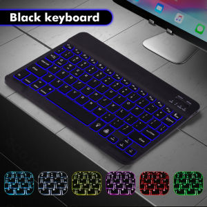 GOOJODOQ 10 Inch Backlit Backlight Keyboard And Mouse LED Colorful Bluetooth Wireless Keyboard For iPad Laptop Android iPhone