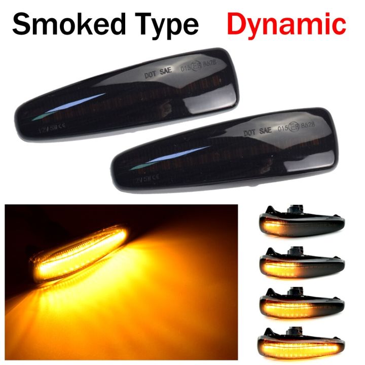 Serve4u Smoke LED Side Marker Lights For Mitsubishi Lancer EVO X (2008-2017) – Amber Sequential Flow