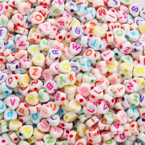 50-100Pcs/Bag Acrylic Letters Bead English Alphabet Flat Beads for DIY Kids Jewelry Making